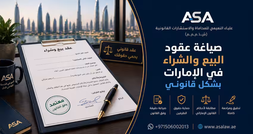 صياغة عقود البيع والشراء في الإمارات بشكل قانوني