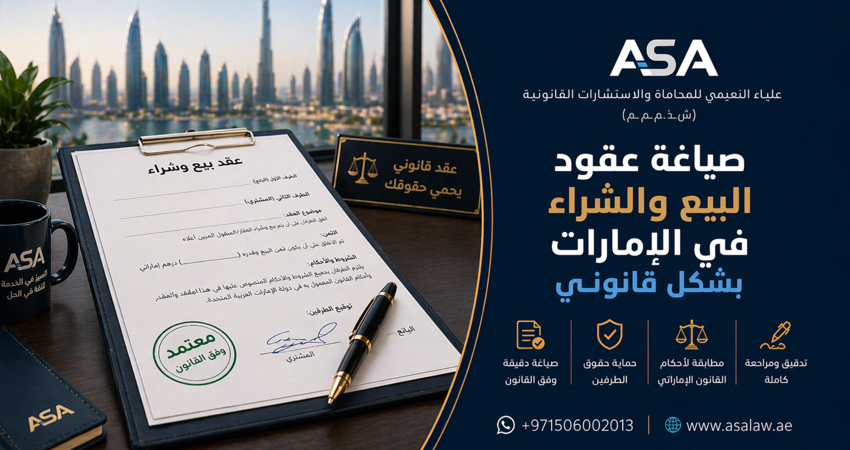 صياغة عقود البيع والشراء في الإمارات بشكل قانوني